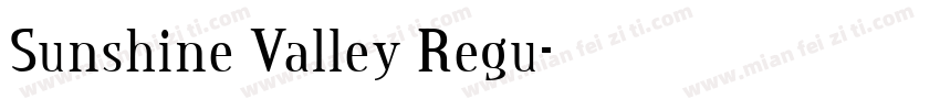 Sunshine Valley Regu字体转换